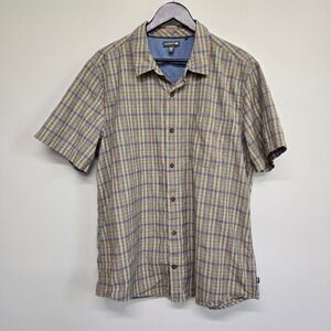 Toad&Co Airscape Shirt Mens XL Multi Plaid Organic‎ Cotton Outdoor Gorpcore